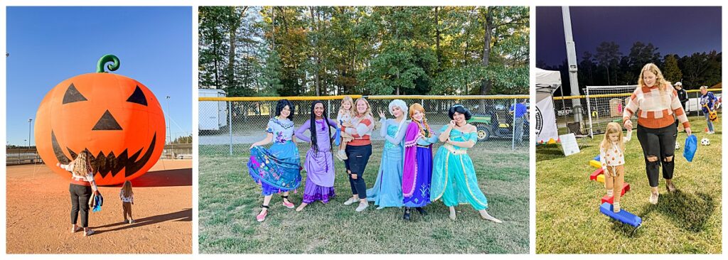 A family enjoys a Halloween event in Hanover County.